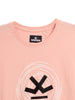 Swirled Logo Print Coral T-Shirt