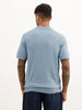 Solid Slim Fit Flatknit Polo T-Shirt | Blue | WPT02HSSL1624S