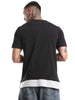 Solid Black Chest Printed T-Shirt