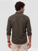 Textured Comfort Print Full Sleeve Shirt | Olive | WUSH2850F