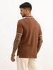 Solid Tipping Collar Polo T-Shirt | Brown | WWTS353F