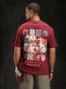 Zen Back Printed T-Shirt | Maroon