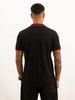 Regular Fit Tipping Collar Polo T-Shirt | Black