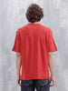 Men's Casual Emboridered Oversized Fit T-Shirt | Red
