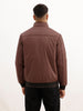Solid Regular Fit Puffer Jacket | Brown