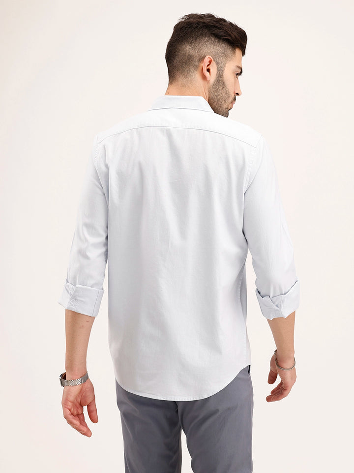 Solid Slim Fit Shirt | Light Blue
