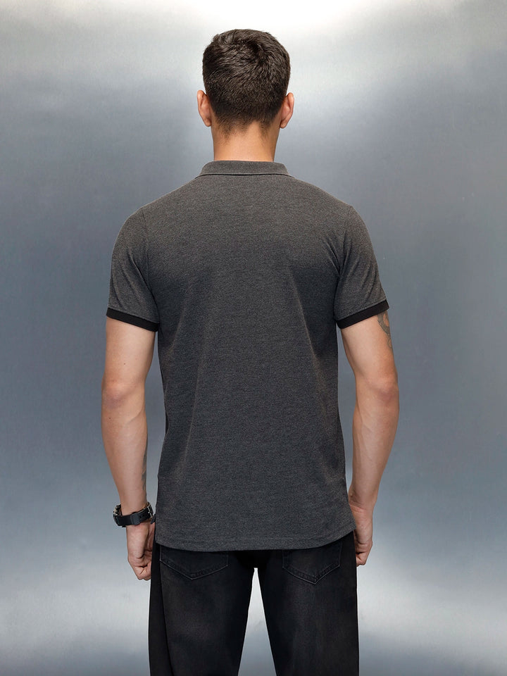 Men's Casual Regualr Fit Polo T-Shirt | Dark Grey