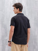 Men's Textured Casual Slim Fit Shirt | Black