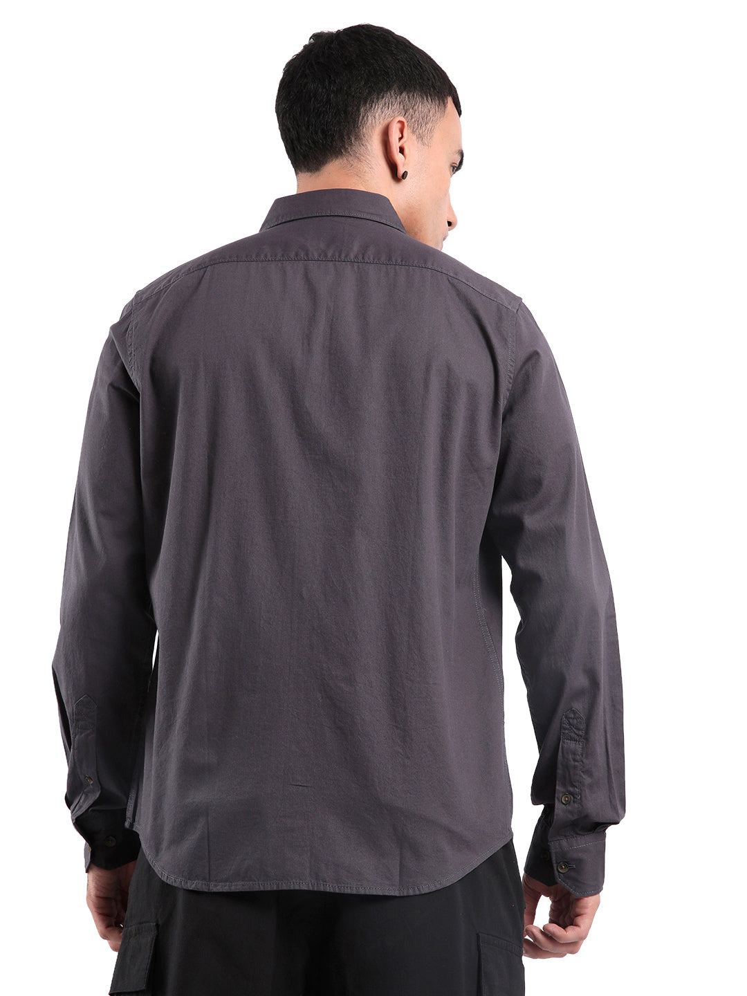 Dark Grey Desire Cotton Shirt