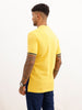 Regular Fit Pannel Printed Polo T-Shirt | Navy Blue