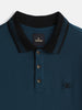 Jacquard Collar Pique Polo T-Shirt | Teal