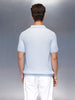 Fine- textured knit polo | Blue