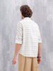 Textured Printed Slim Fit Shirt | Off White
