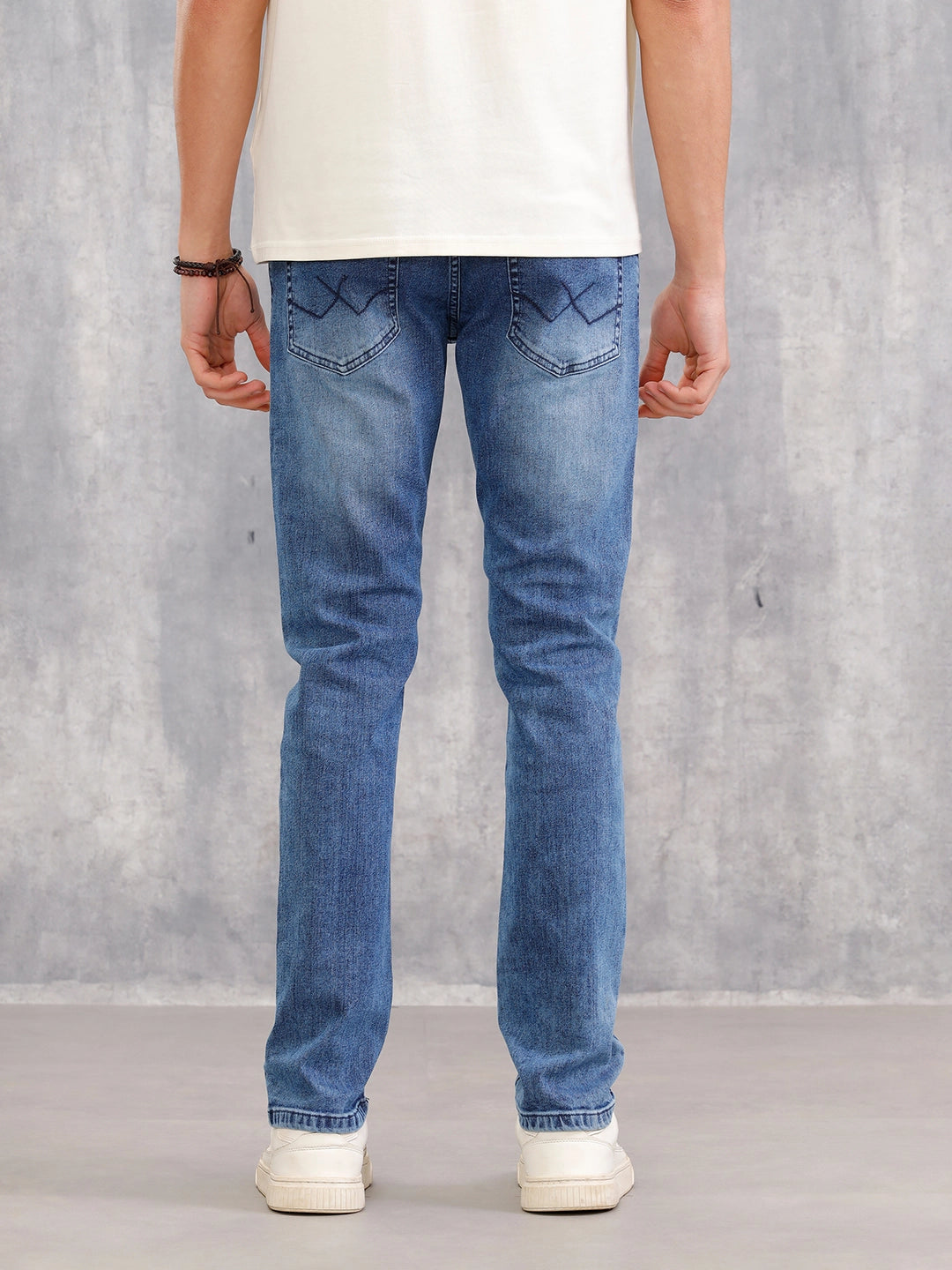Slim Fit Mid Washed Jeans I Mid Blue