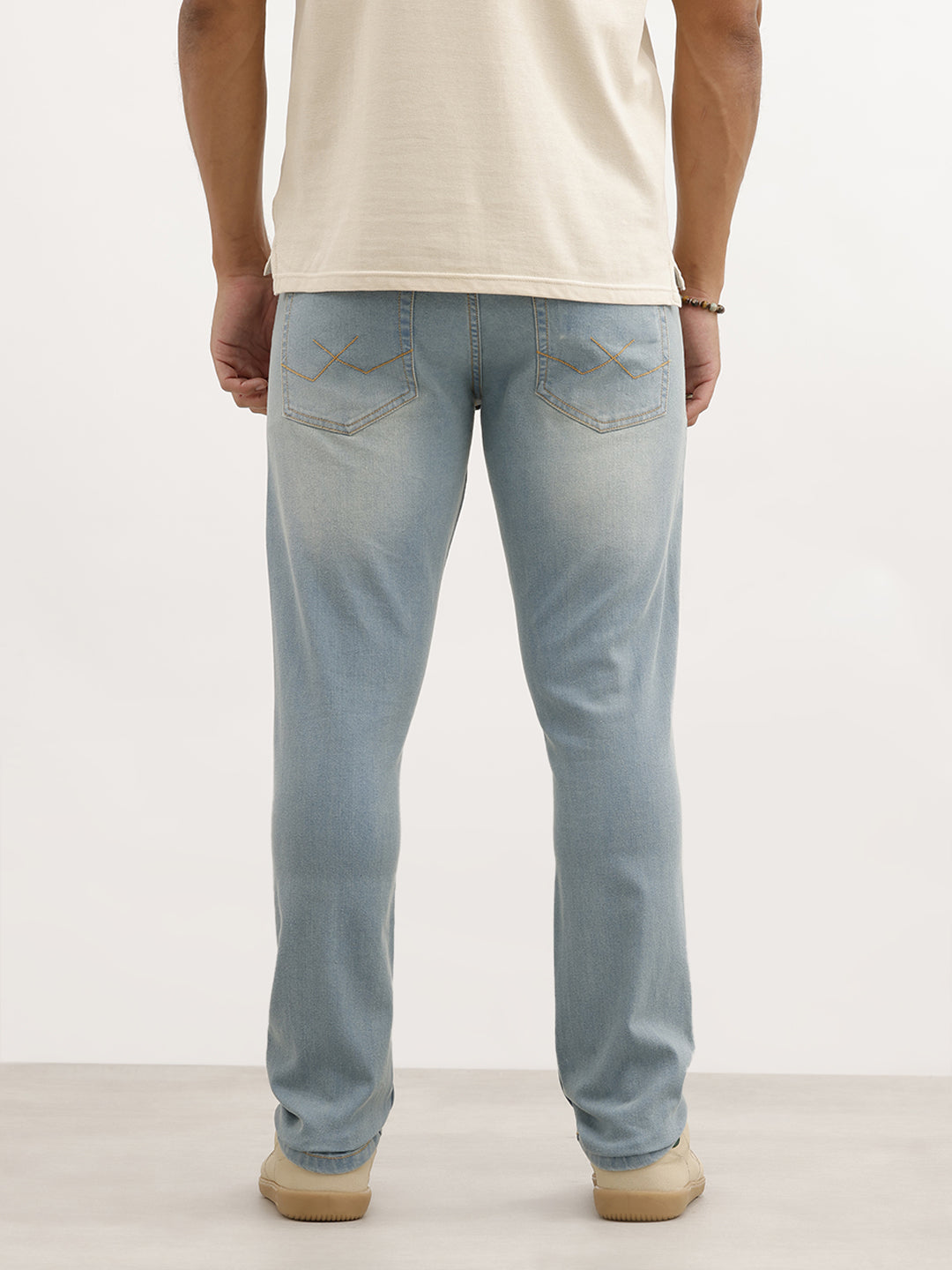 Faded Slim Fit Denim Jeans | Light Blue