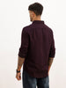 Solid Regular Fit Full Sleeve Shirt | Wine | WWSH9192F