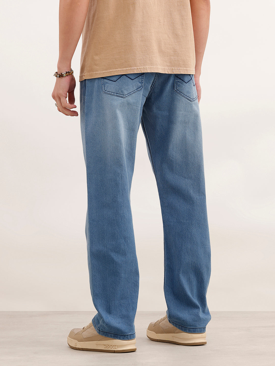 Anti Fit Faded Denim Jeans | Light Blue
