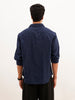 Comfort Fit Full Sleeve AOP Shirt | Navy Blue