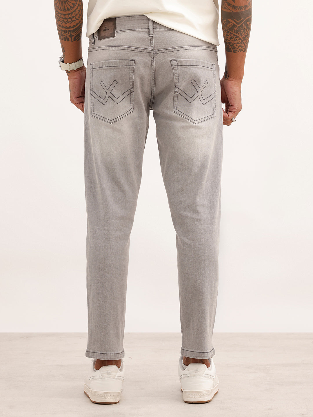 Faded Skinny Crop Denim Jeans | Grey | WJN0200SC2096S