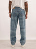 Loose Fit Washed Denim Jeans | Light Blue | WJN0200LS2125S