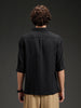 Wrogn Textured Button-Down Casual Shirt | Black