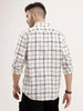 Regular Fit Textured Checkered Shirt | Off White