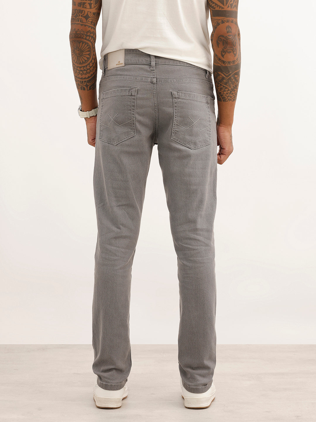 Solid Slim Fit Denim Jeans | Dark Grey