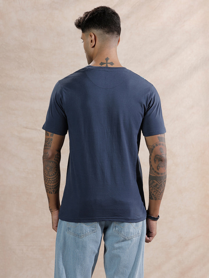 Graphic Slim Fit T-Shirt  | Navy Blue