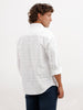 Textured Regular Fit Double Pocket Shirt | White