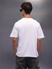 Placement Printed Oversized T-Shirt | White