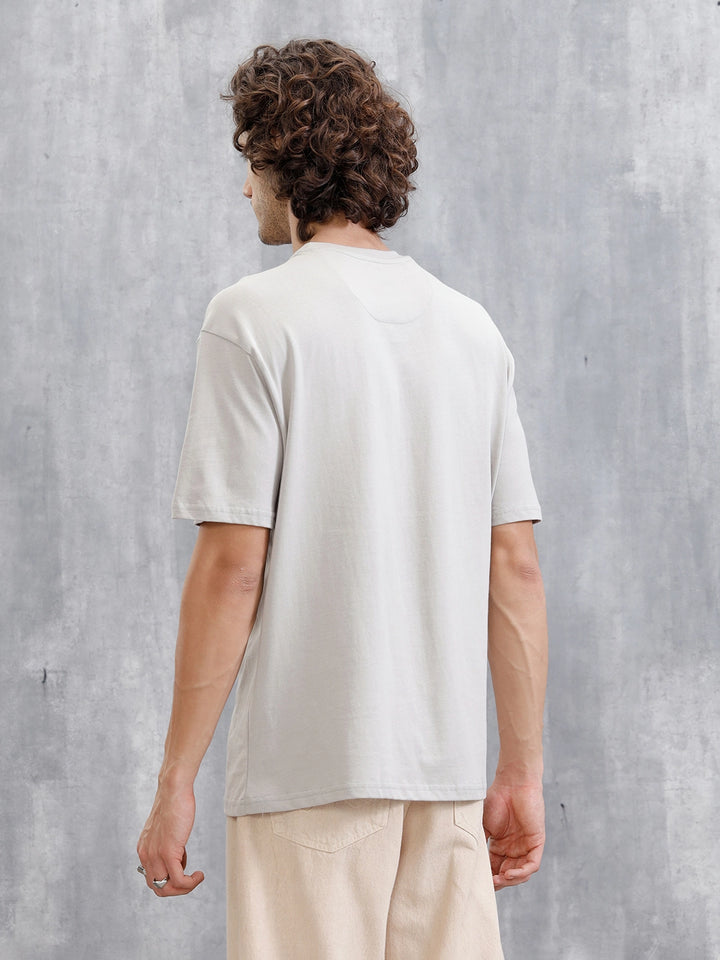 Typography Graphic Printed T-Shirt | Grey