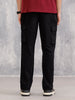 Straight Fit Cotton Stretch Cargo Trouser I Black