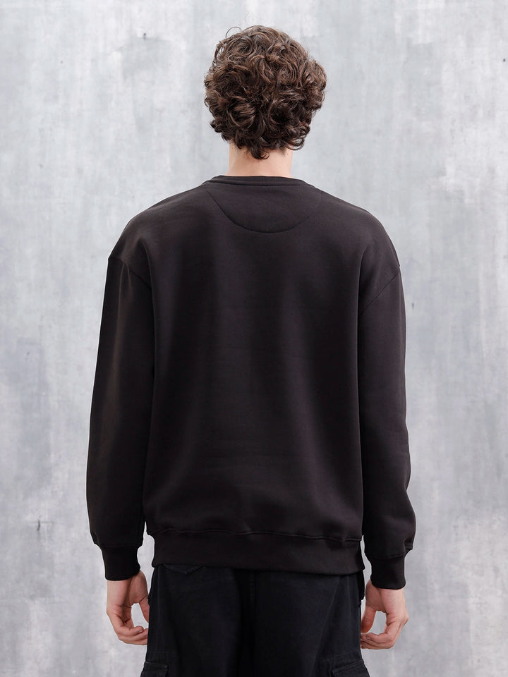 Utility Pocket Detail Casual Sweatshirt | Black