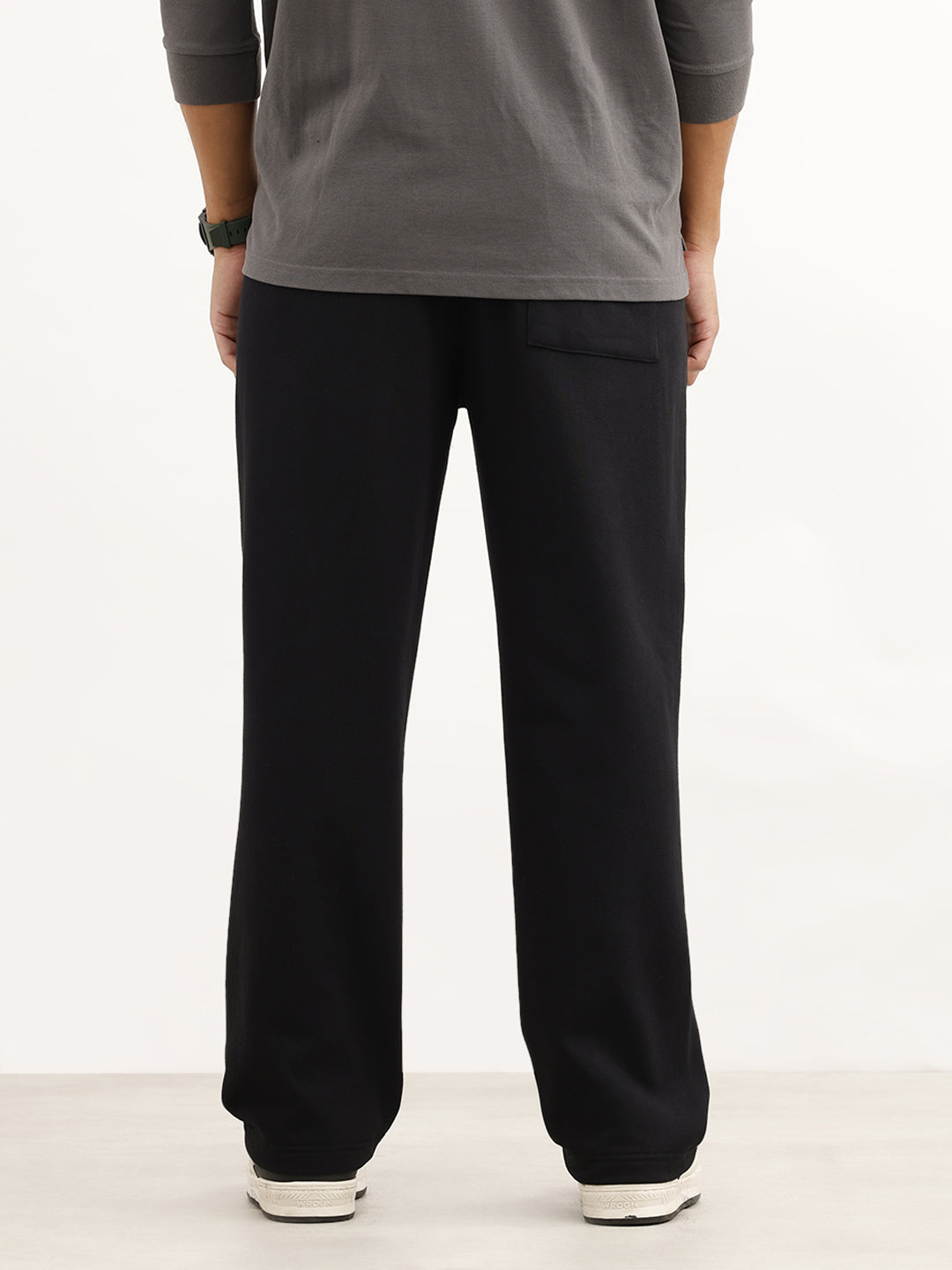 Relaxed Fit Placement Printed Jogger | Black