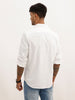 Solid Regular Fit Full Sleeve Shirt | White | WWSH0844MAZ