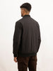 Solid Regular Fit Zipper Jacket | Black