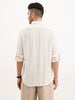 Slim Fit Striped Full Sleeved Shirt | Beige