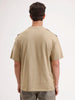 Oversized Cut & Sew T-Shirt | Khaki