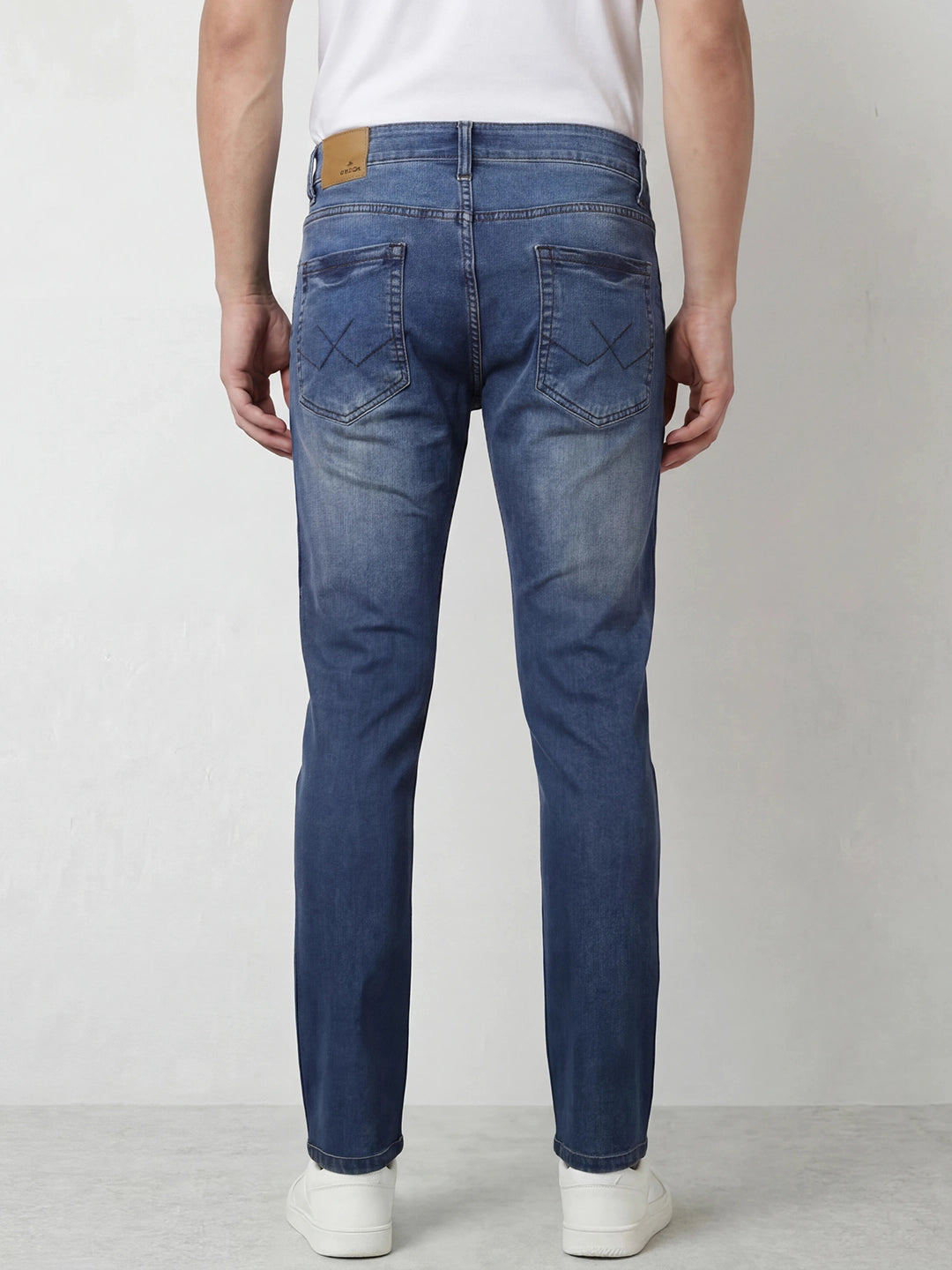 Solid Slim Fit Denim Jeans | Light Blue