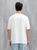 Placement Printed Oversized T-Shirt | White