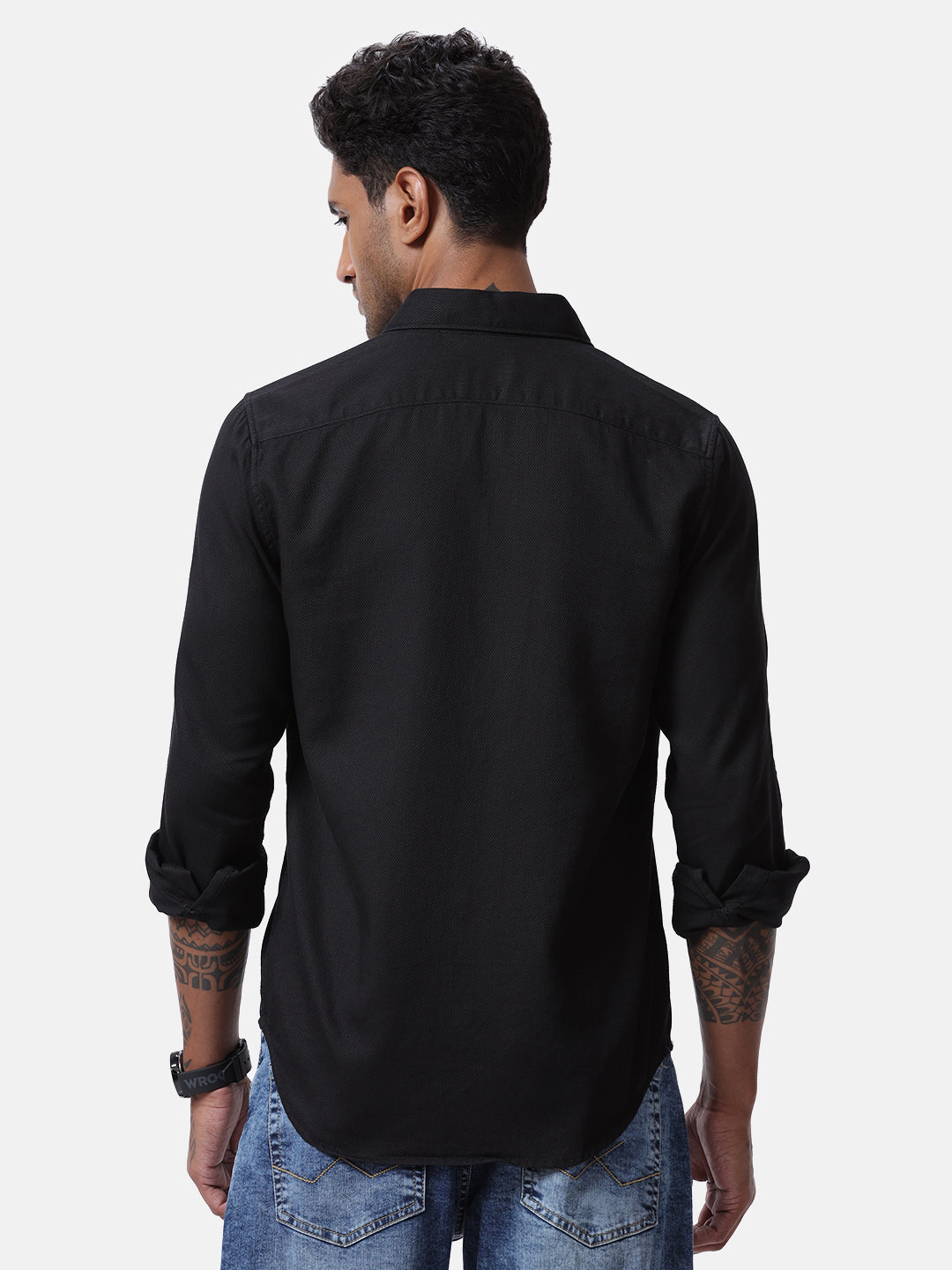 Fine Black Solid Shirt