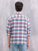 Textured Checkered Patchwork Shirt | Blue