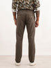 Solid Slim Fit Pleated Trouser | Olive