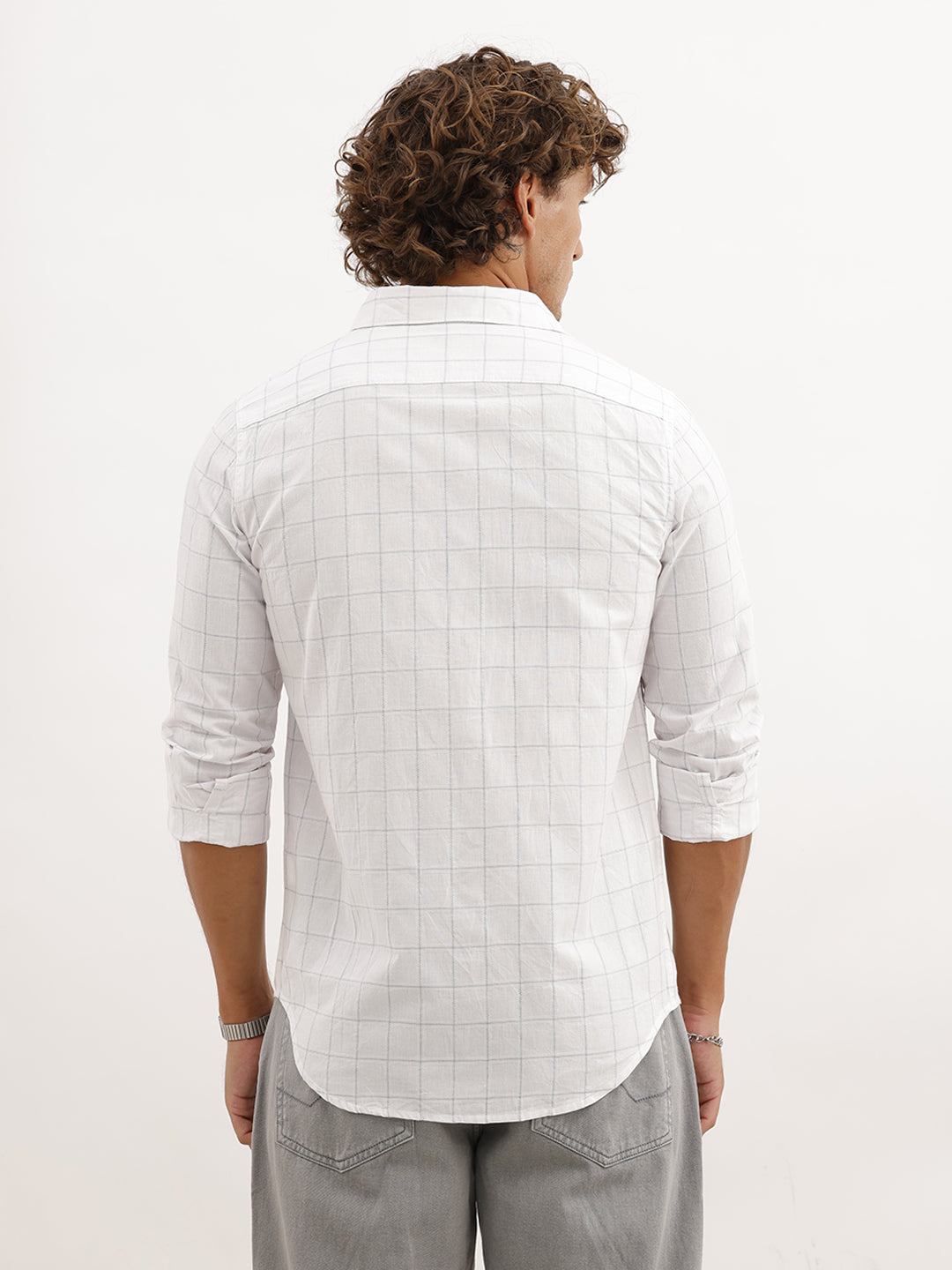 Slim Fit Full Sleeve Shirt | White