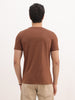 Classic Slim Fit Placement Printed T-Shirt | Brown