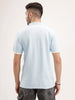Solid Contrast Sleeves Polo T-Shirt | Light Blue