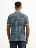 Slim Fit AOP Polo T-Shirt | Blue