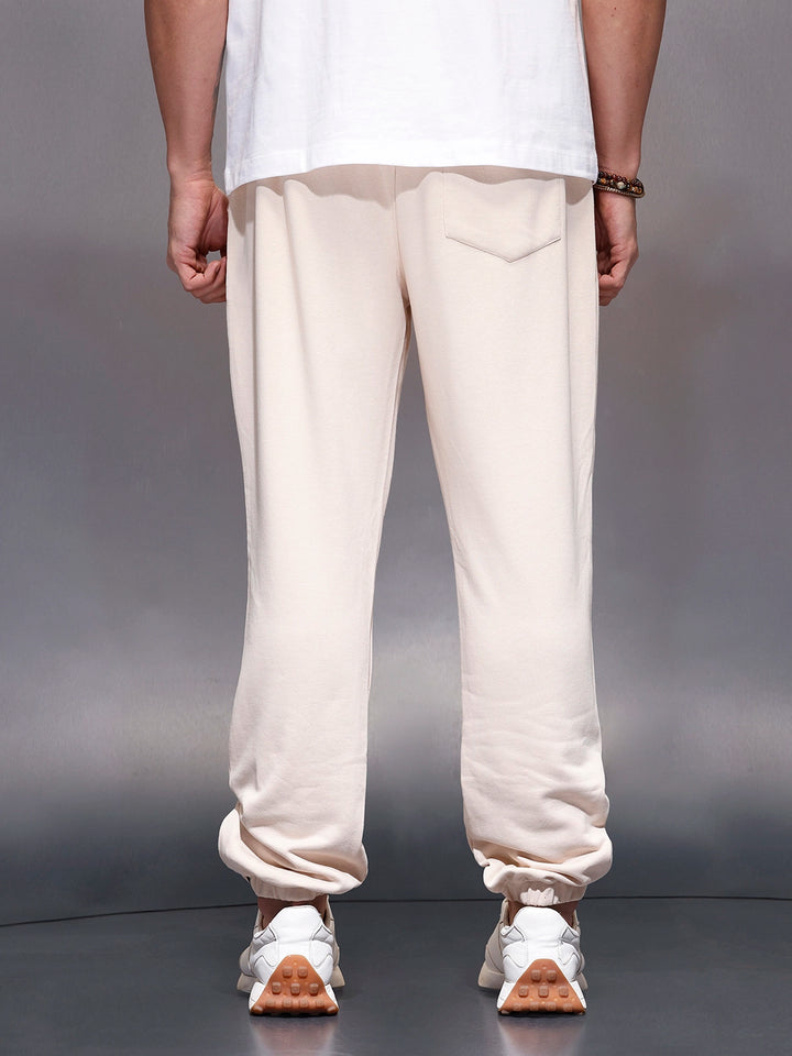 Men's Straight fit Knit Jogger | Beige