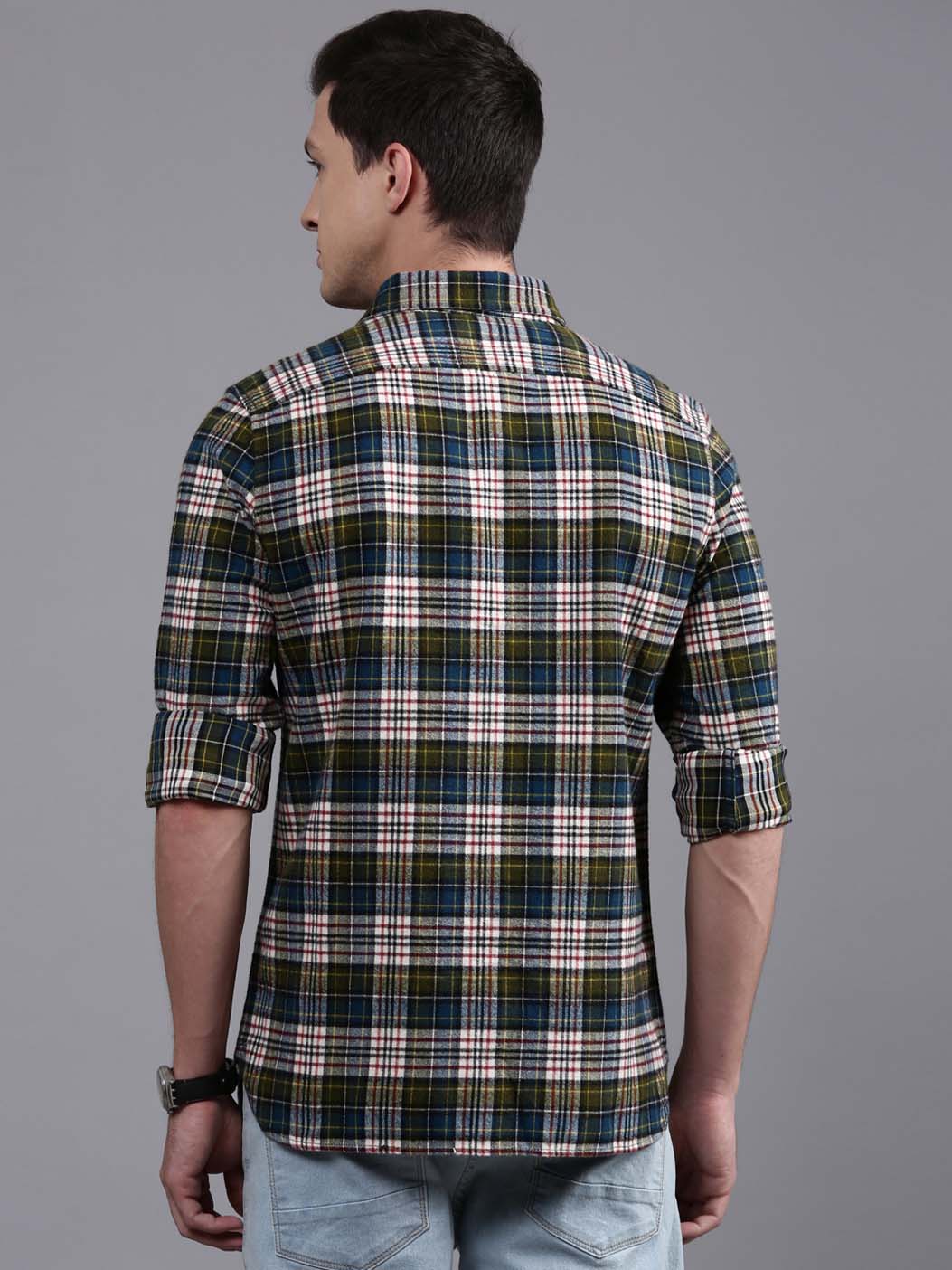 Checked Vibes Casual T-Shirt