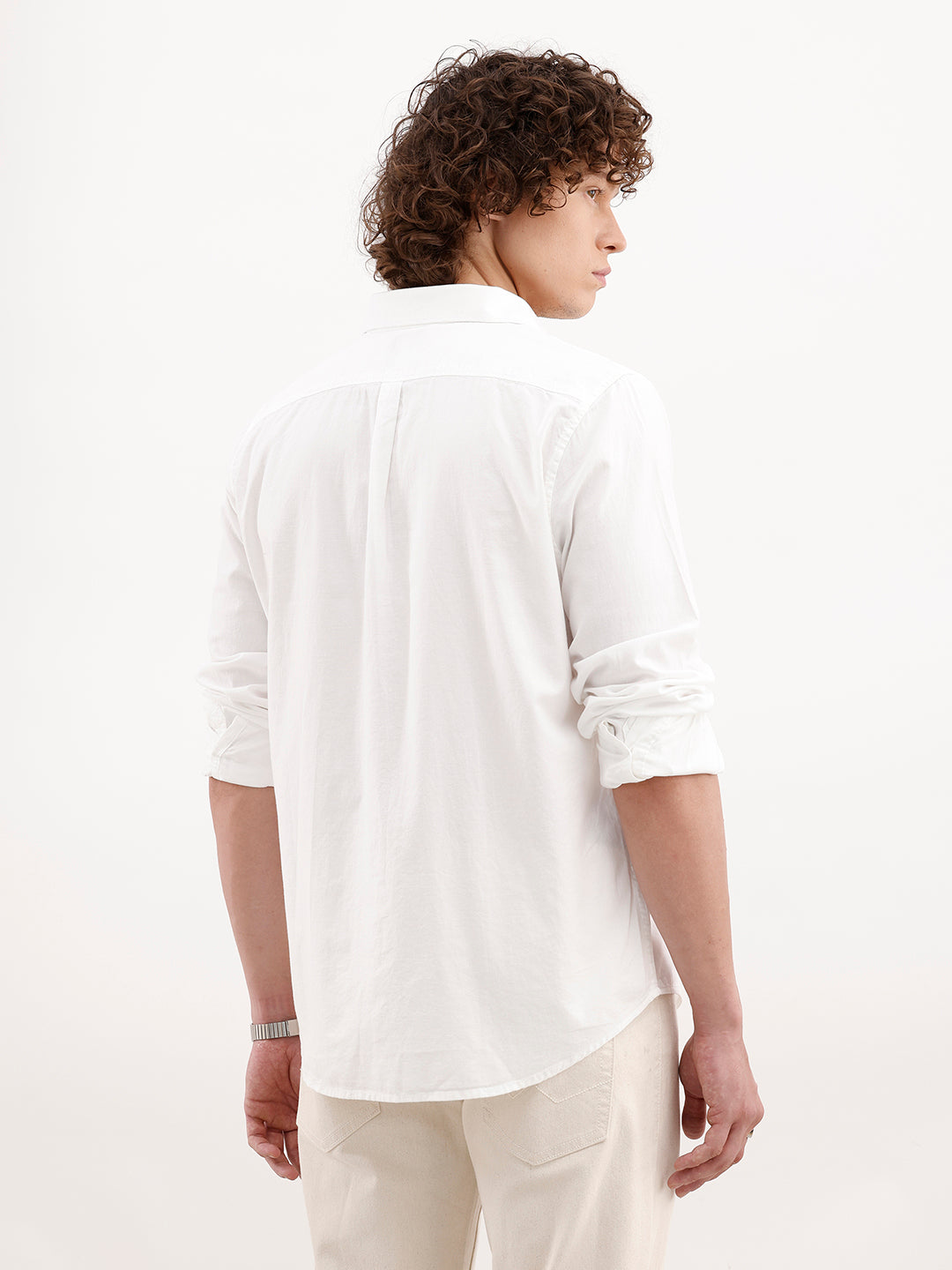 Solid Slim Fit Shirt | White
